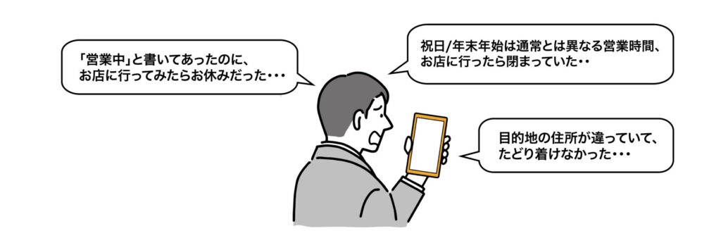 GoogleBusinessProfileで不便な思いをする男性